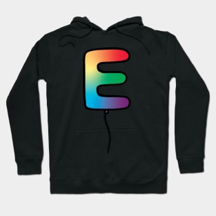 Initial Monogram Balloon Letter E Hoodie